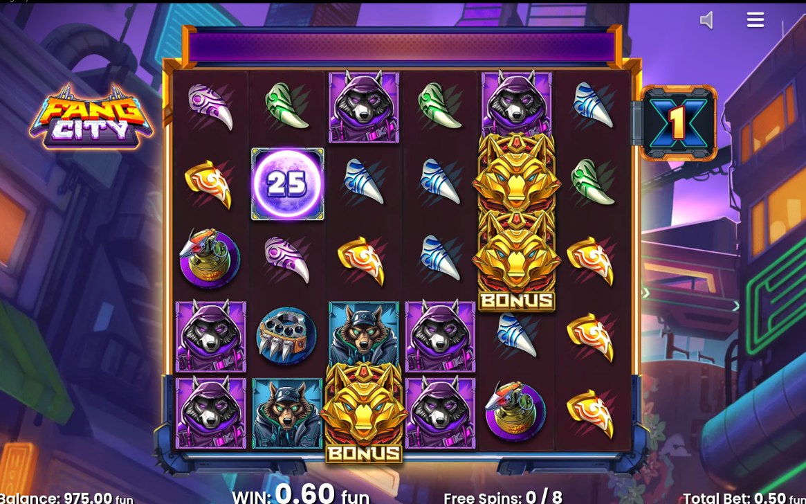Pågående spins i Free Spins på 6x5-brädet