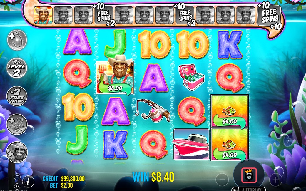 Under Free Spins samlar varje WILD som landar in pengavärdena.