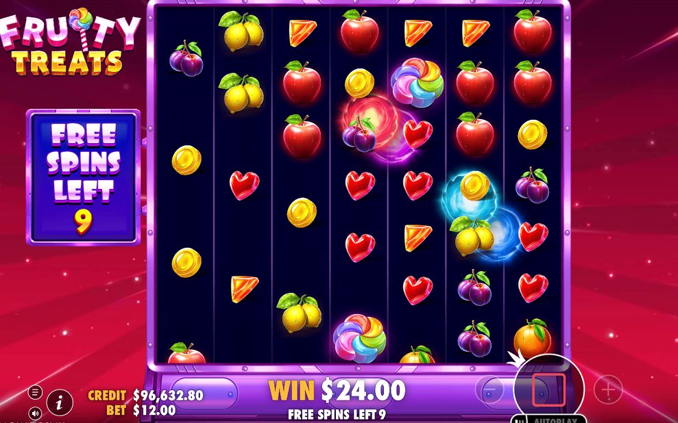 Free Spins med kvarvarande spins och multiplikatorvärden i rutnätet