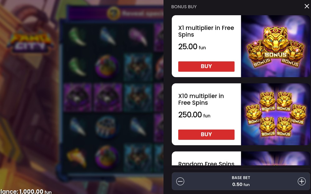 BONUS-symboler på 6x5-brädet som utlöser Free Spins